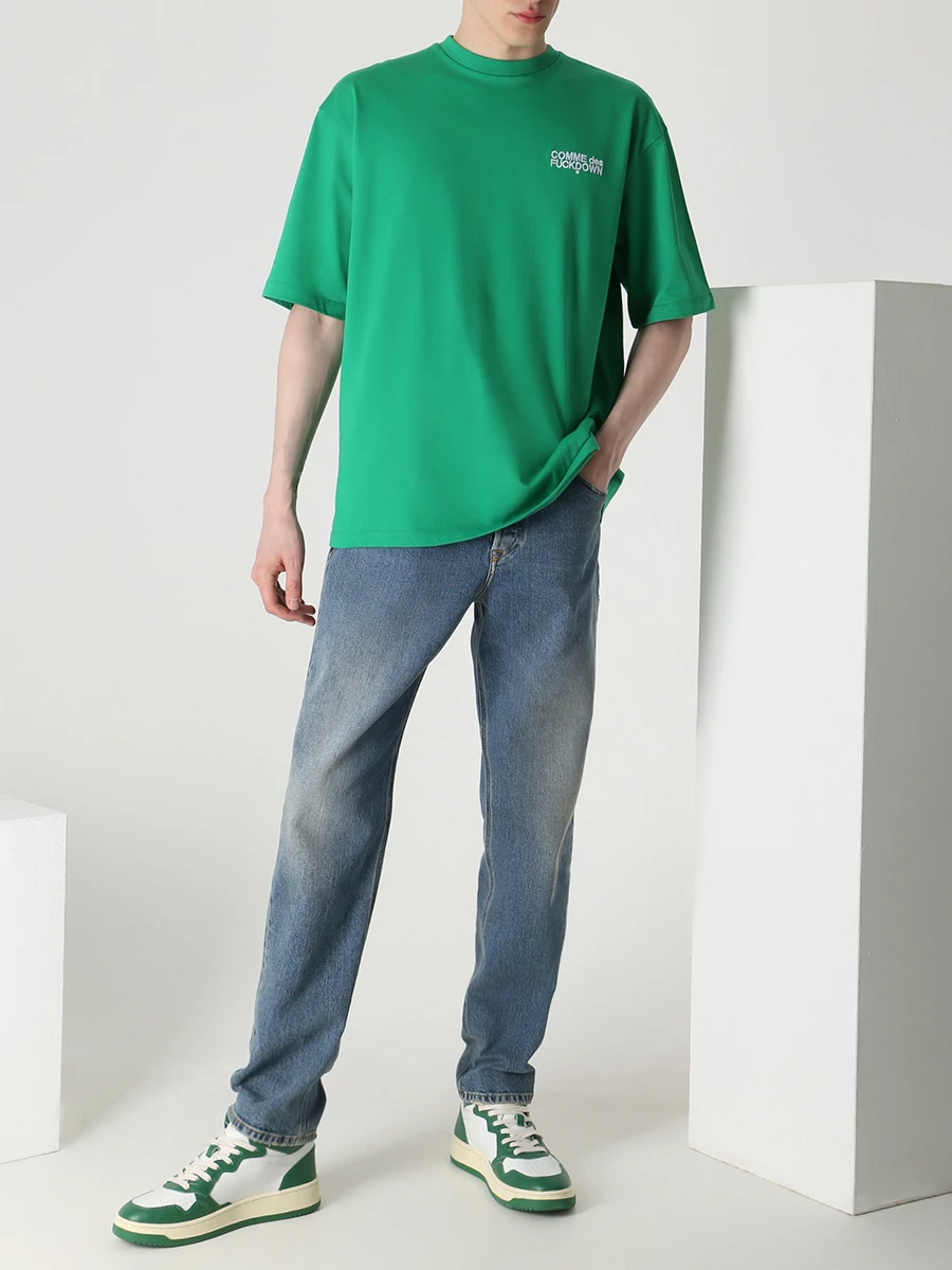 

Футболка хлопковая, Зеленый, CDFU2121 VERDE