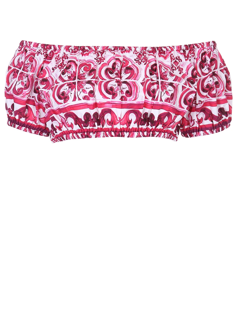 Топ хлопковый DOLCE & GABBANA F755RT HH5BA HE3TN Розовый 