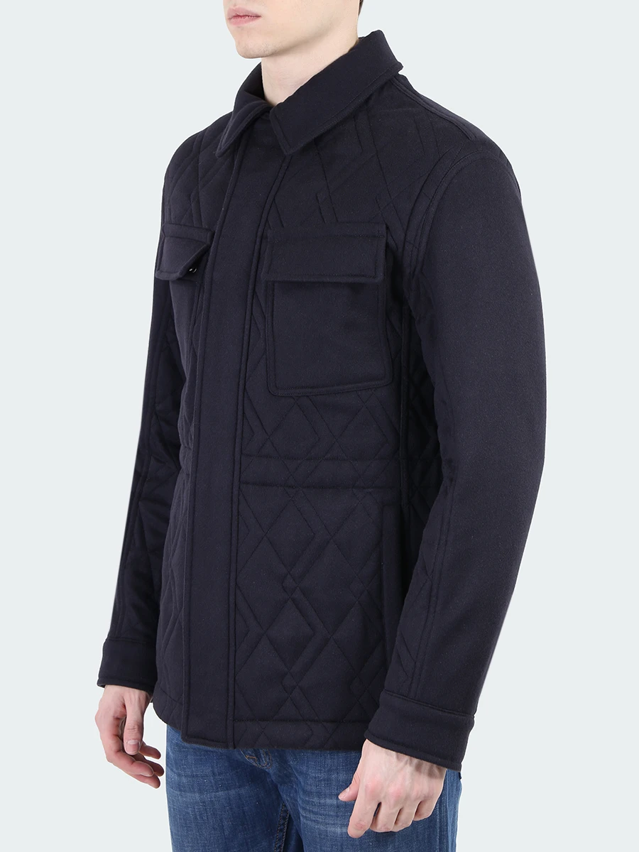 Стеганая куртка из кашемира ZEGNA URT41 R208P 531R Синий  Фото 4