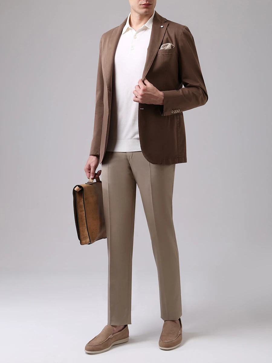 Однобортный пиджак L.B.M. 1911 85720/09 2805, размер 48, цвет коричневый 85720/09 2805 - фото 2