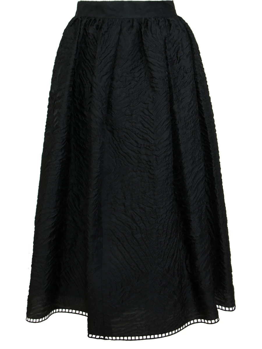 Жаккардовая юбка FENDI FQ6660 Черный жаккард Черный 