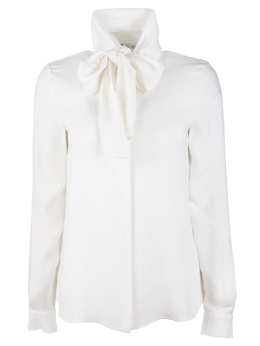 Шелковая блуза LORO PIANA FAG3305 Белый, размер 40 - фото 1