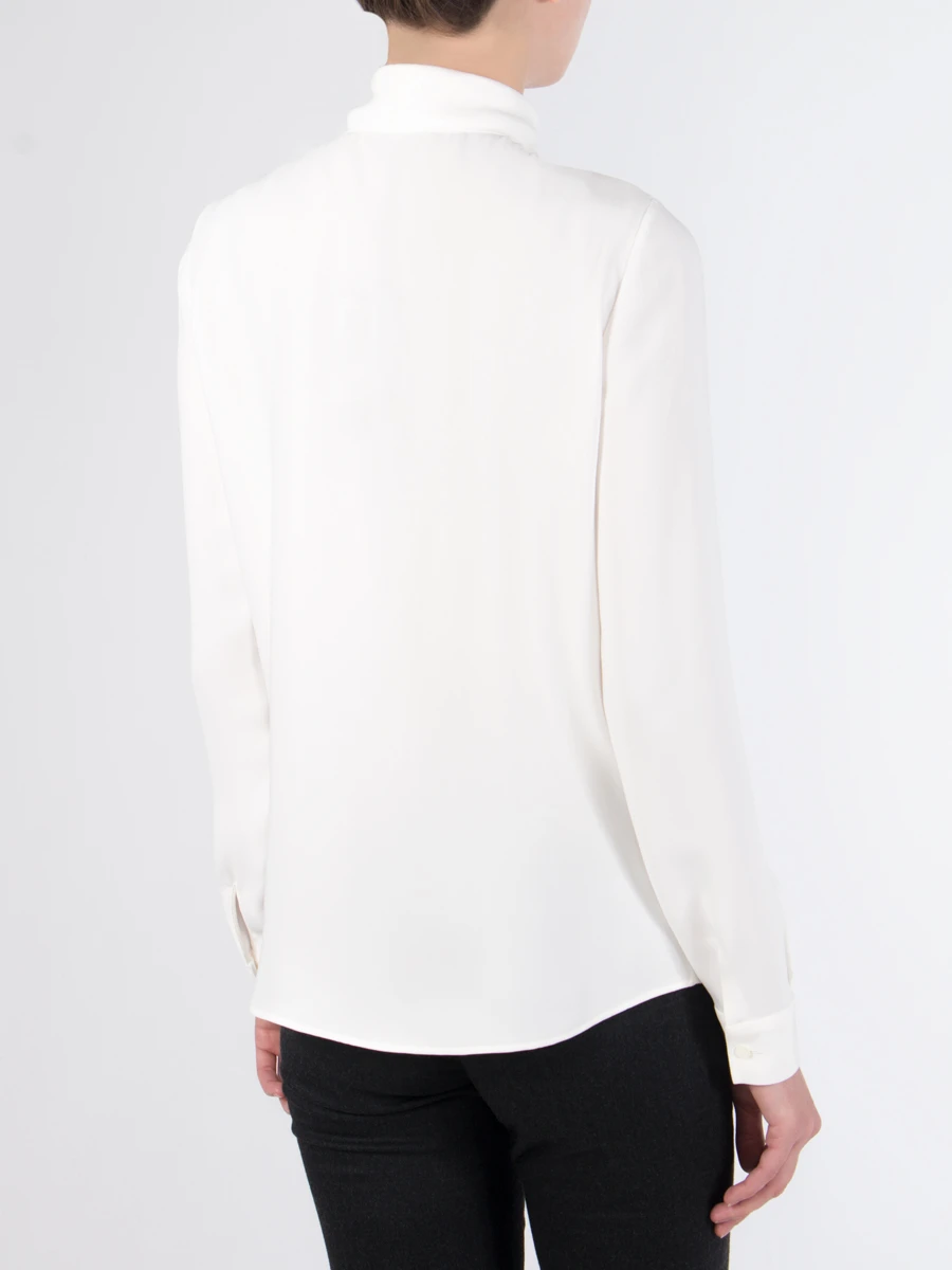 Шелковая блуза LORO PIANA FAG3305 Белый, размер 40 - фото 3