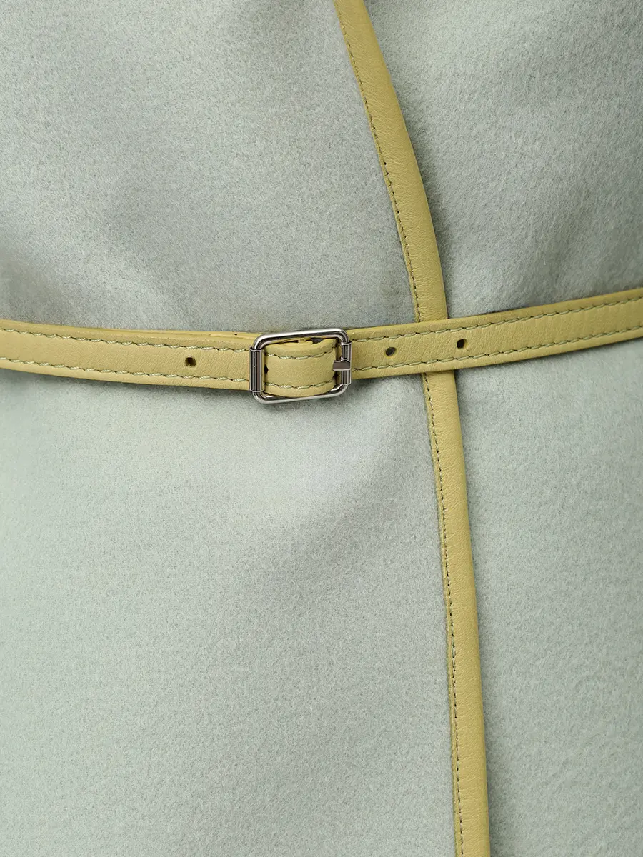 Пальто и жилет из кашемира LORO PIANA FAG1338/FAG1334 Св.Зеленый Голубой  Фото 6