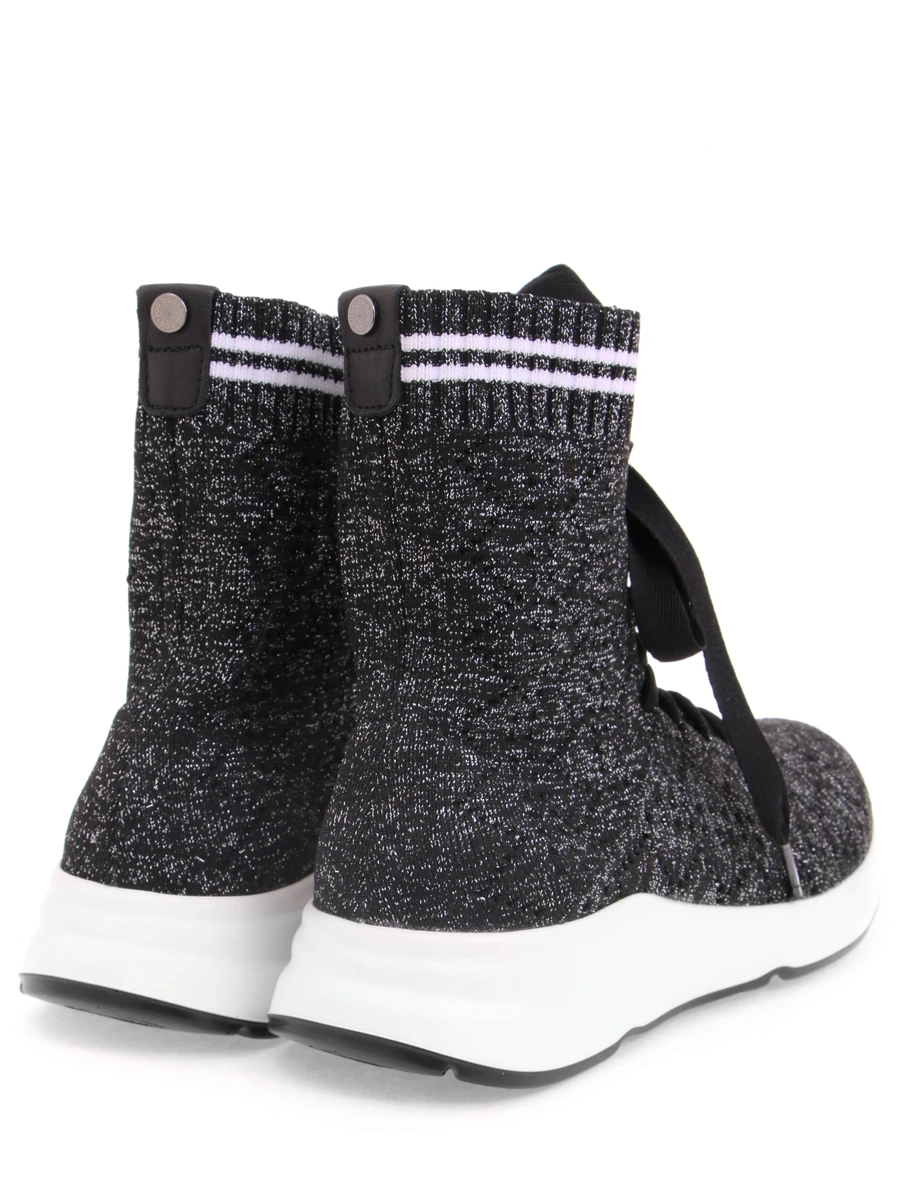 Высокие кроссовки из текстиля JOG DOG Well07DR/чулок/ Черный Черный  Фото 4