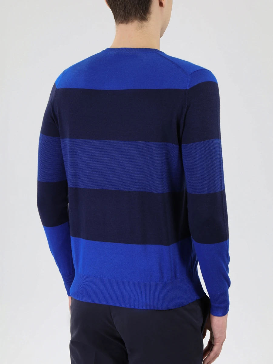 Кашемировый джемпер в полоску COLOMBO MA02539/полоска/син Полоска  Фото 3