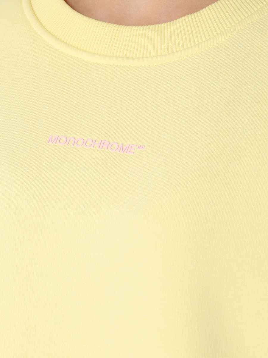 Толстовка хлопковая MONOCHROME SWEATSHIRT 22 LEMONADE, размер Один размер, цвет желтый - фото 5