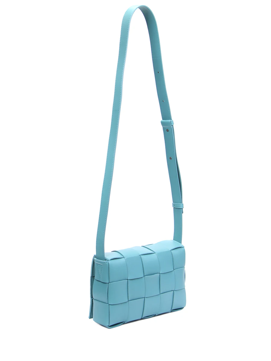 Сумка кожаная Cassette BOTTEGA VENETA 578004 VMAY1 Синий  Фото 2