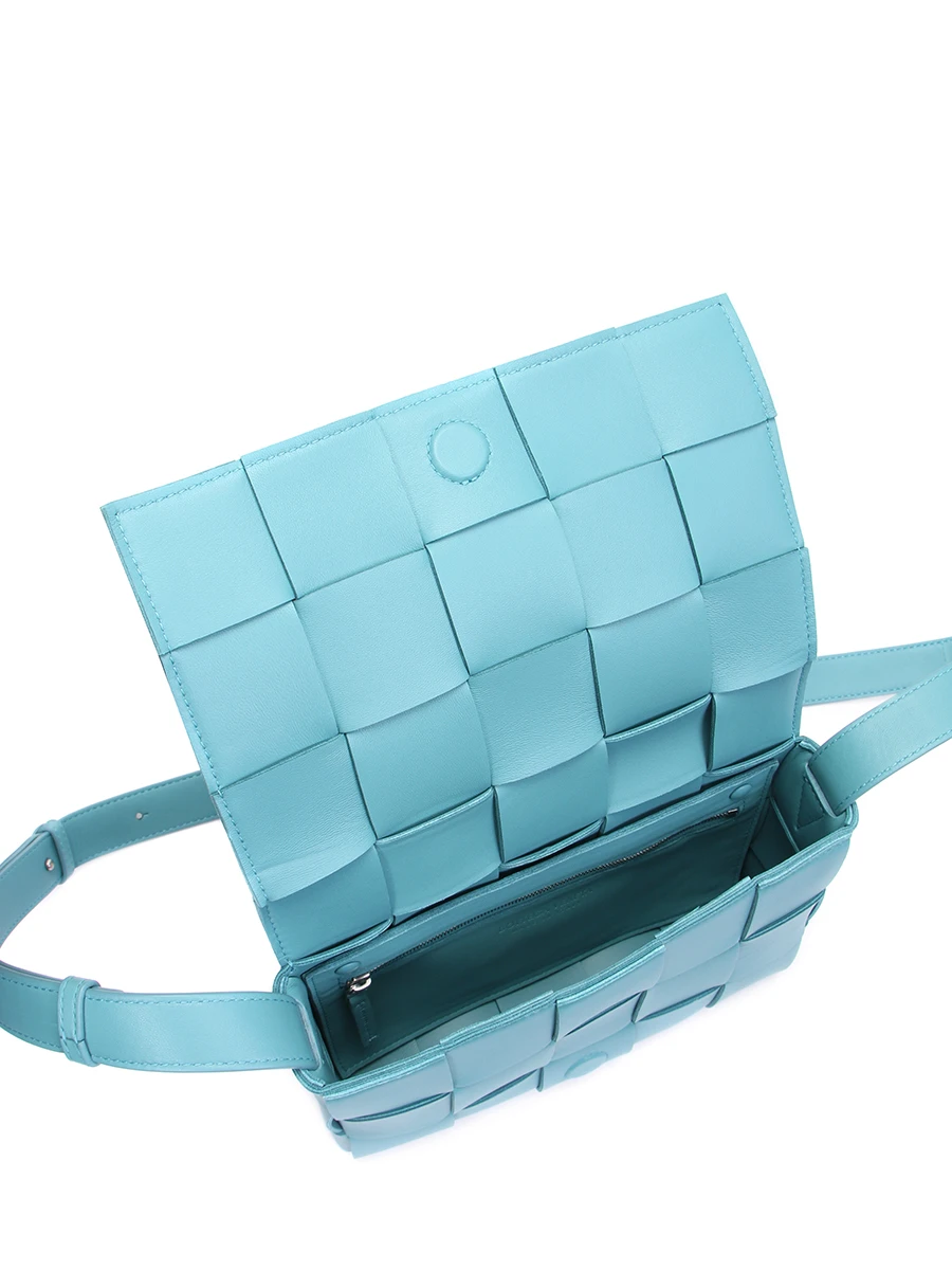 Сумка кожаная Cassette BOTTEGA VENETA 578004 VMAY1 Синий  Фото 3
