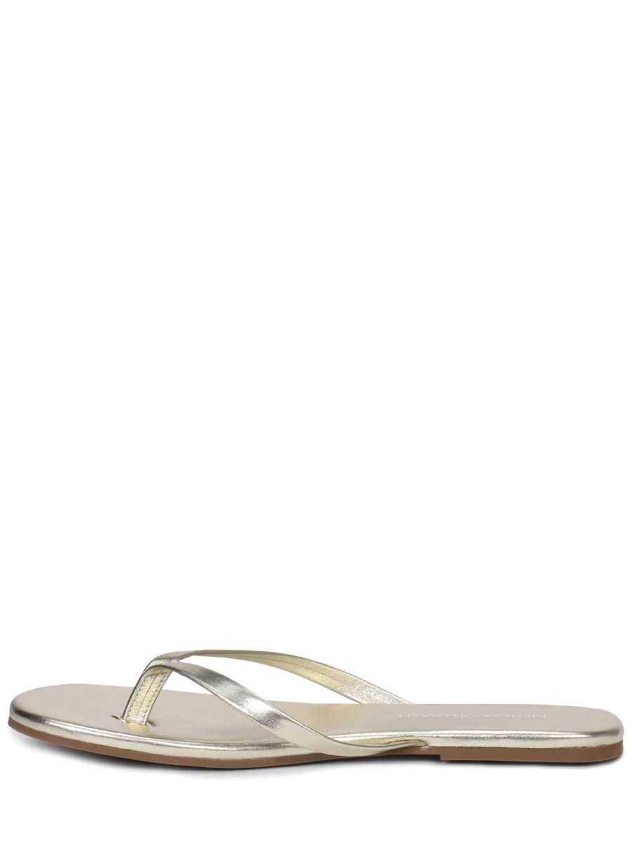 

Шлепанцы кожаные, Золотой, Sandals CR