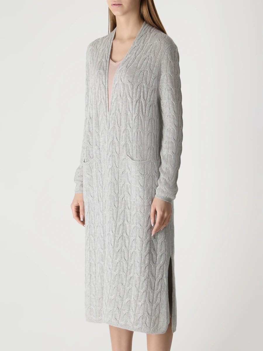 

Кардиган кашемировый, Серый, cwe18-О023 Дымчатый серый