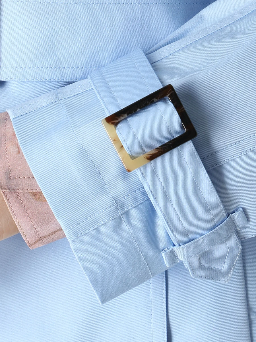 Тренч хлопковый SHATU SH3423_603 Голубой  Фото 5