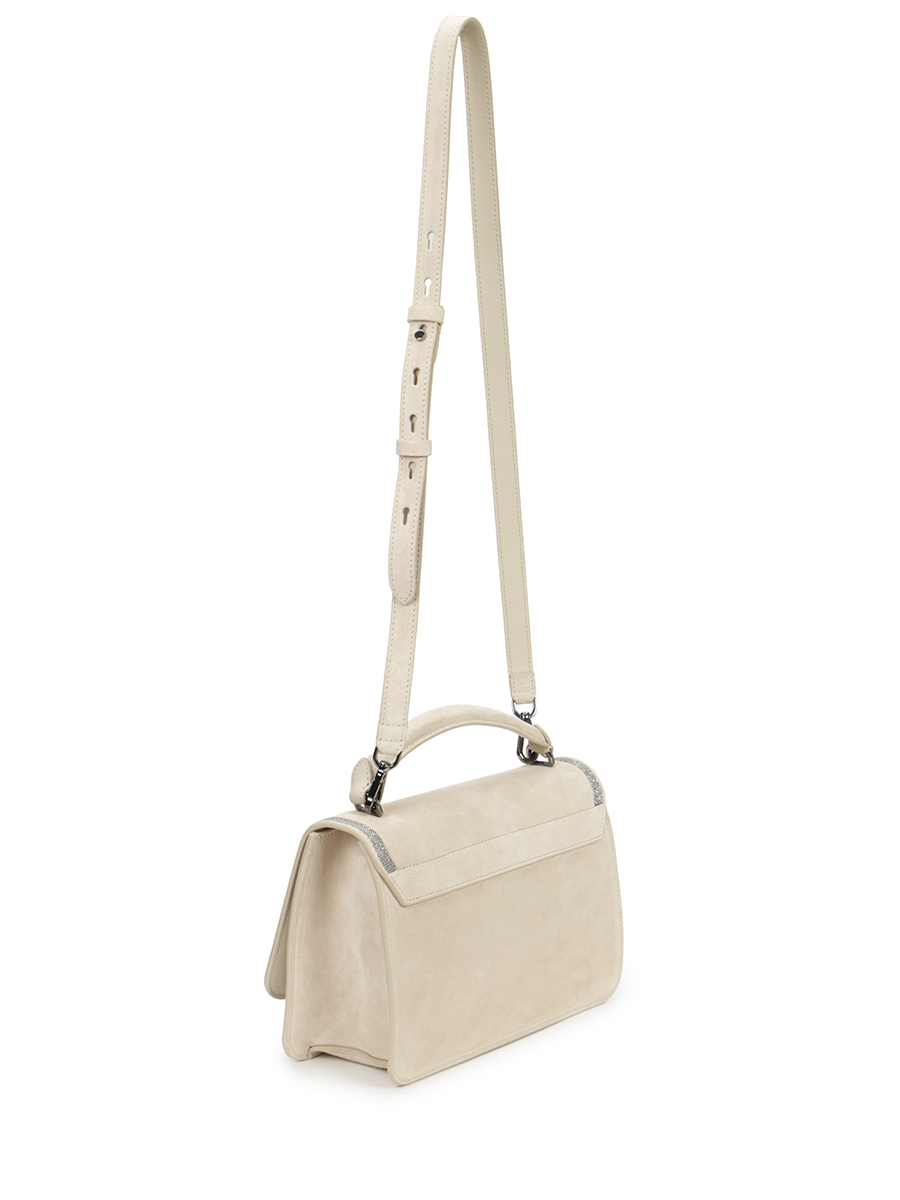 Сумка замшевая BRUNELLO CUCINELLI MBFXD2216 C8238 Бежевый  Фото 3