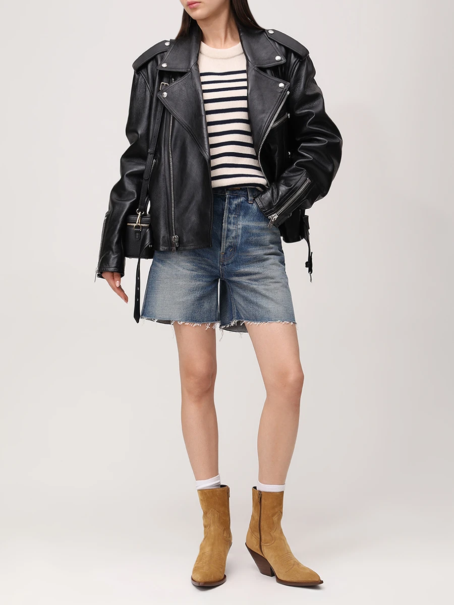 Шорты джинсовые CELINE 2N757930F 07UW Синий  Фото 2