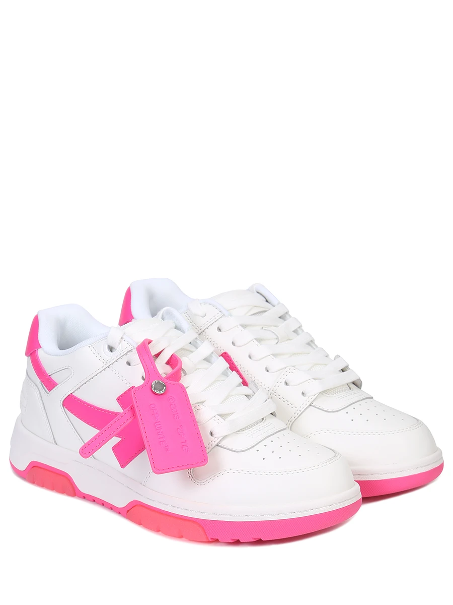Кеды кожаные Out of Office OFF-WHITE OWIA259S23LEA001 0132 Белый  Фото 2