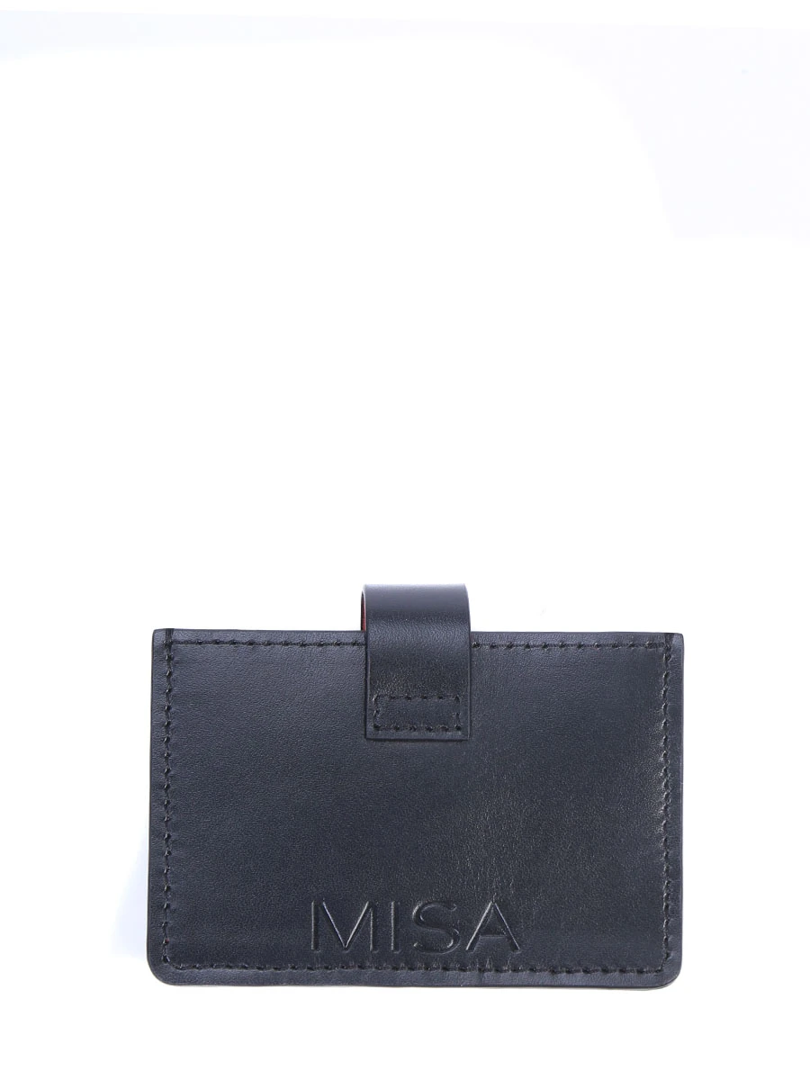Кардхолдер кожаный MISA BAGS 400-001, размер Один размер, цвет черный - фото 1