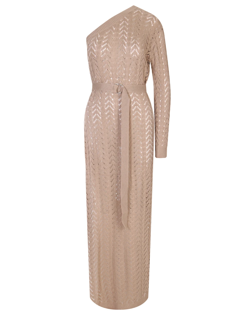 

Платье с разрезом, Коричневый, L6-23-001-800