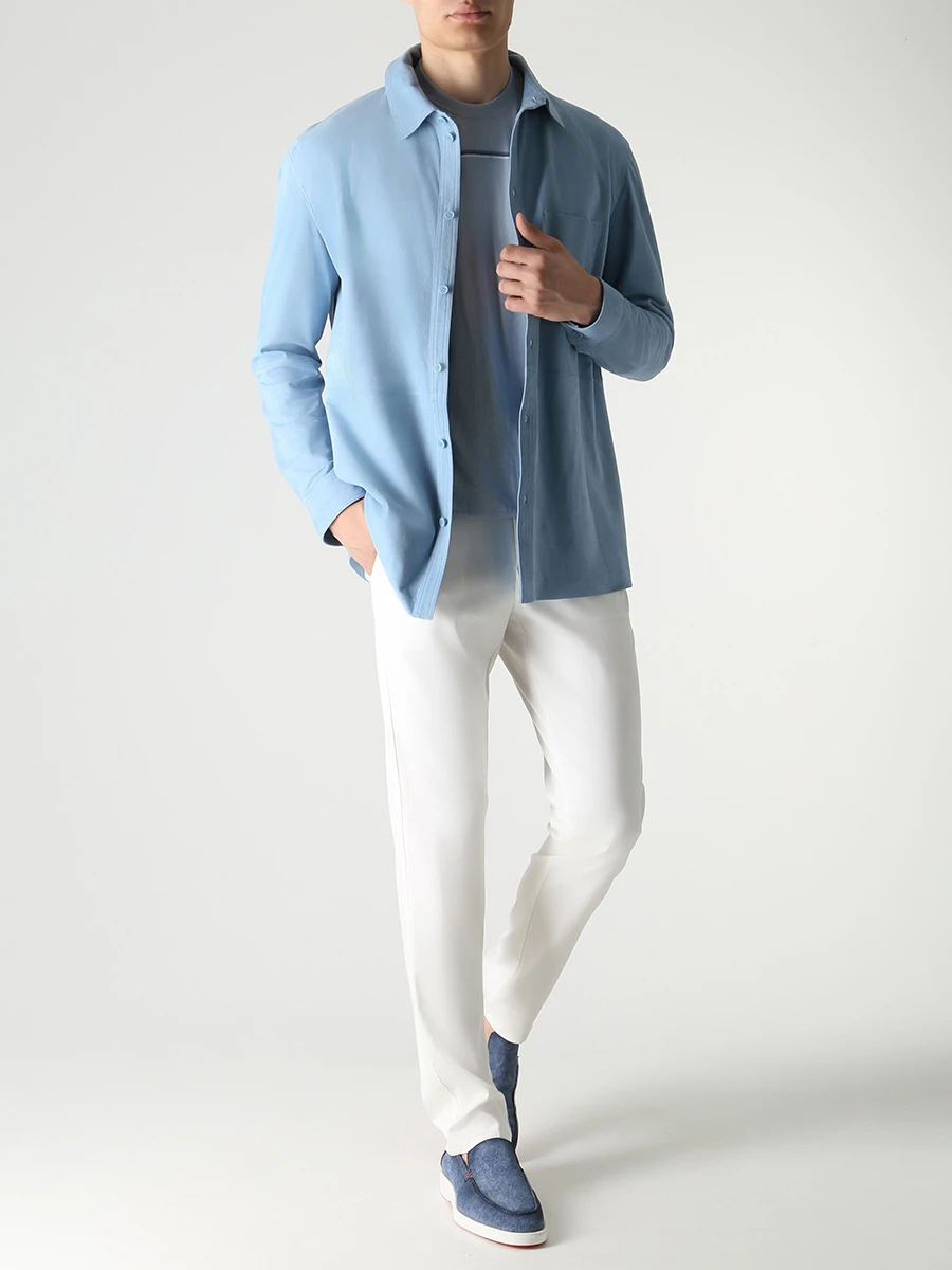 Рубашка замшевая DESA K13660 SKY Голубой  Фото 2