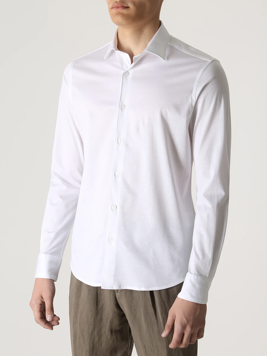 Рубашка Slim Fit хлопковая FRADI CJ650/CN6686 105 Белый  Фото 4