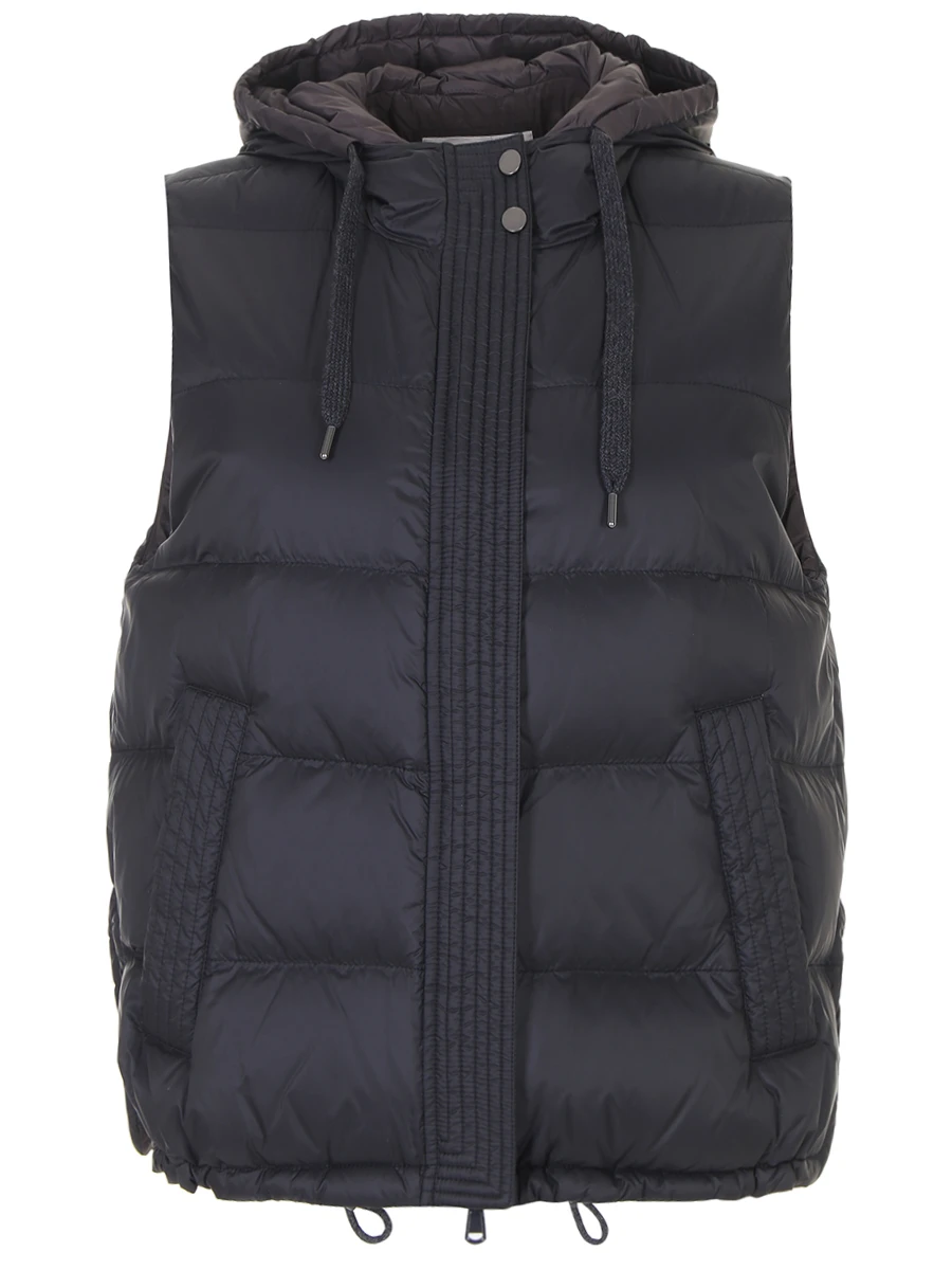 Жилет стеганый BRUNELLO CUCINELLI MR4052645 C101 Черный 