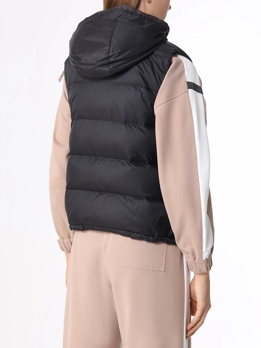 Жилет стеганый BRUNELLO CUCINELLI MR4052645 C101 Черный  Фото 3