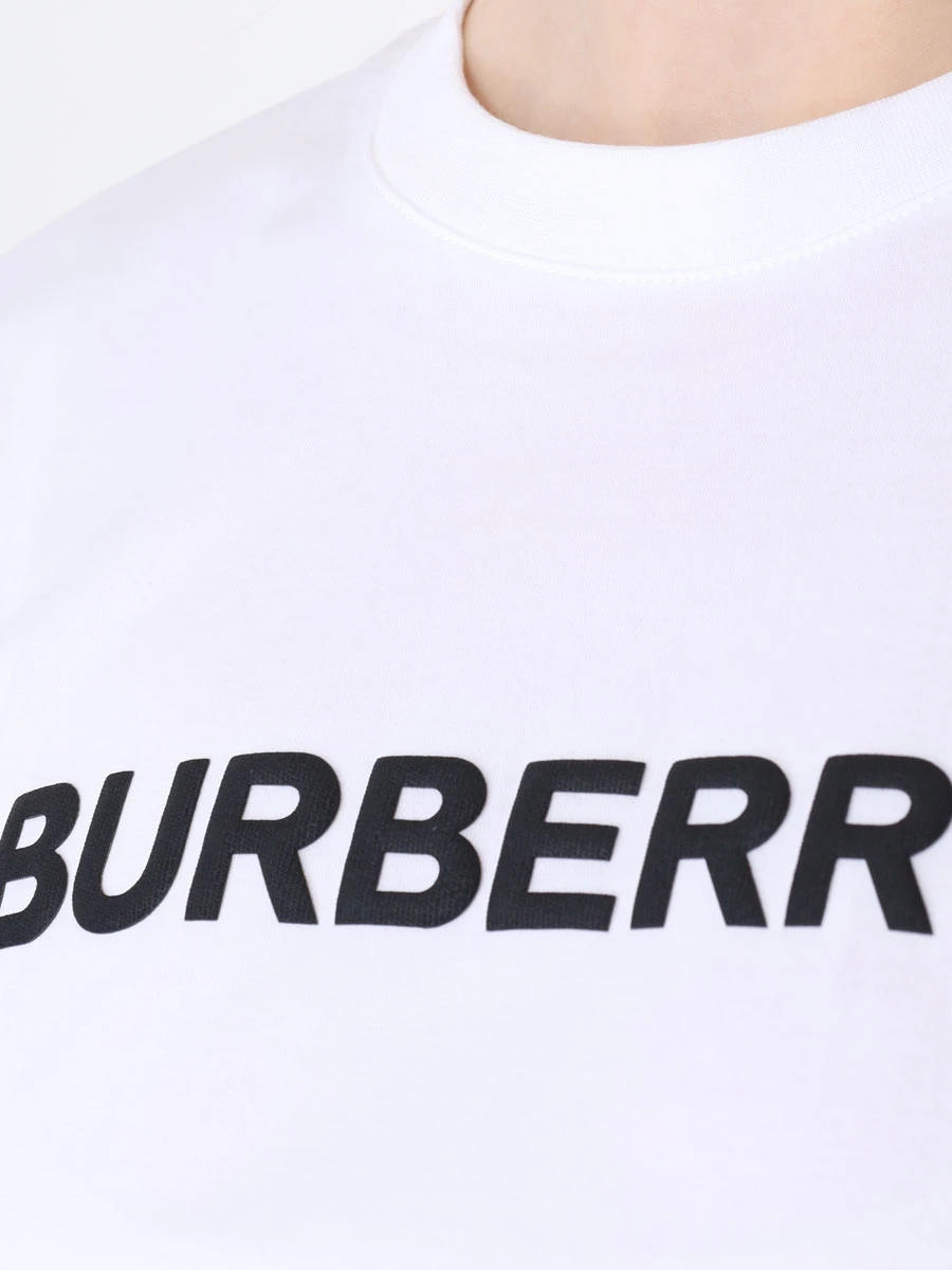 Футболка хлопковая BURBERRY 8056724 A1464 Белый  Фото 5