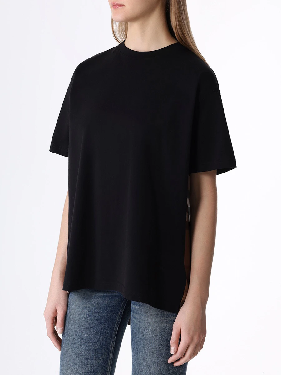 Футболка хлопковая BURBERRY 8044962 A1189 Черный  Фото 4