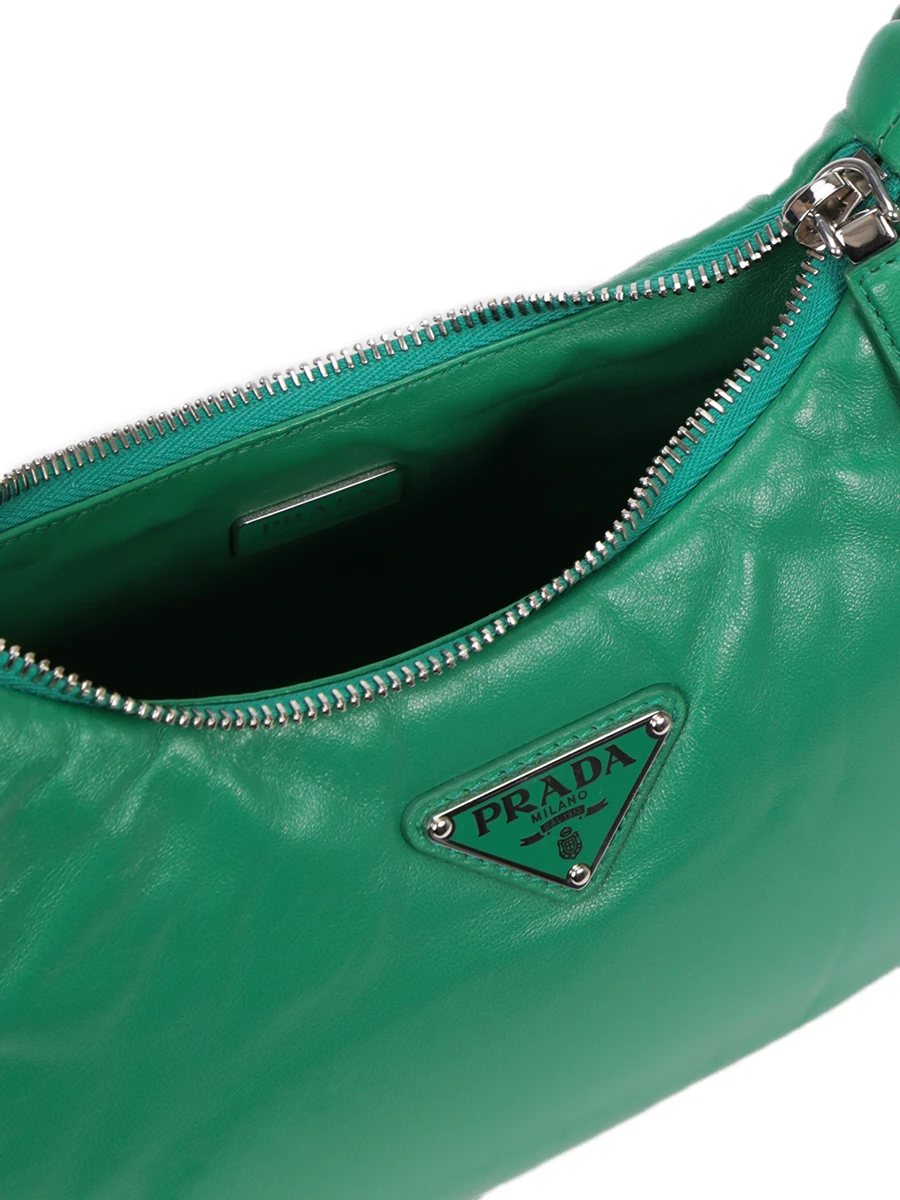 Сумка кожаная PRADA 1BH204VV9Z2DYI F0458 Зеленый  Фото 4