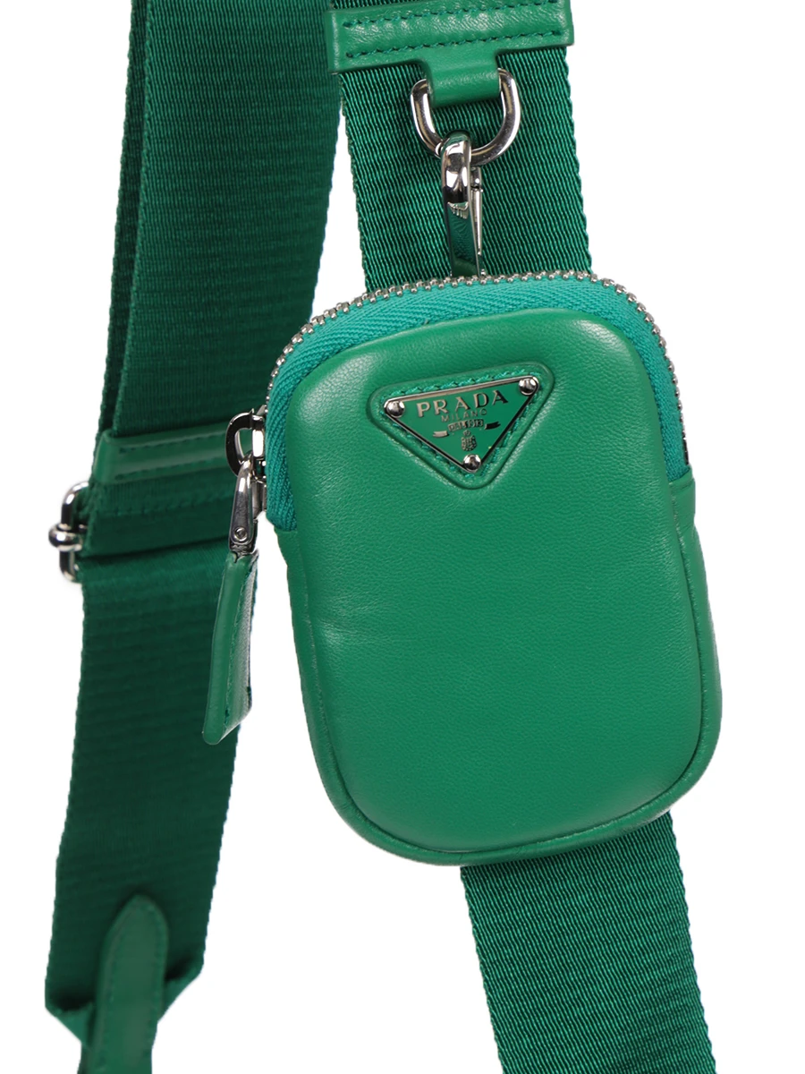 Сумка кожаная PRADA 1BH204VV9Z2DYI F0458 Зеленый  Фото 5