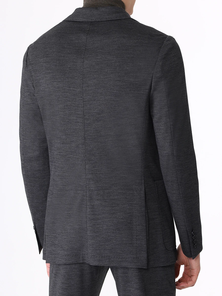 Костюм шерстяной CANALI JC02719/JC02719/112/J0147 Фактура, Темно- Серый  Фото 3