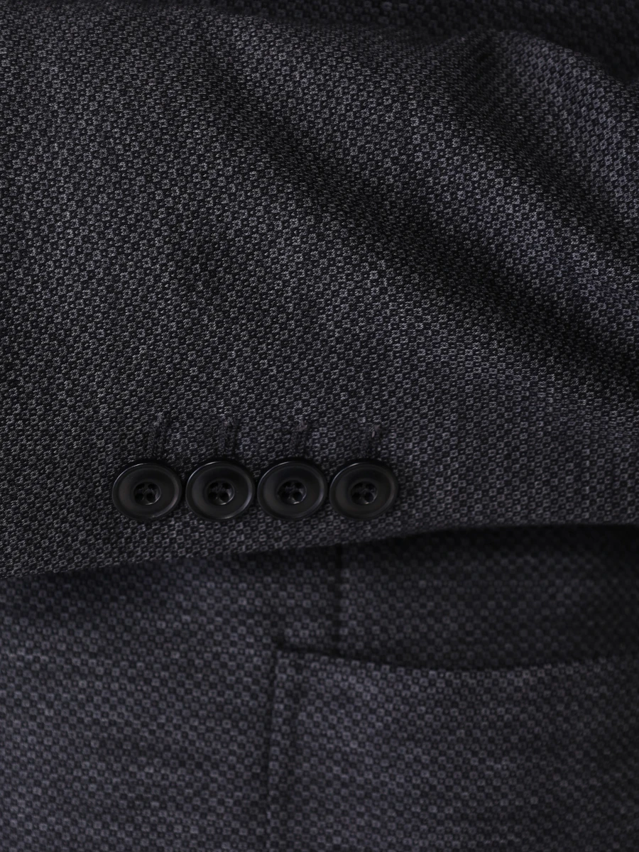 Костюм шерстяной CANALI JC02719/JC02719/112/J0147 Фактура, Темно- Серый  Фото 5