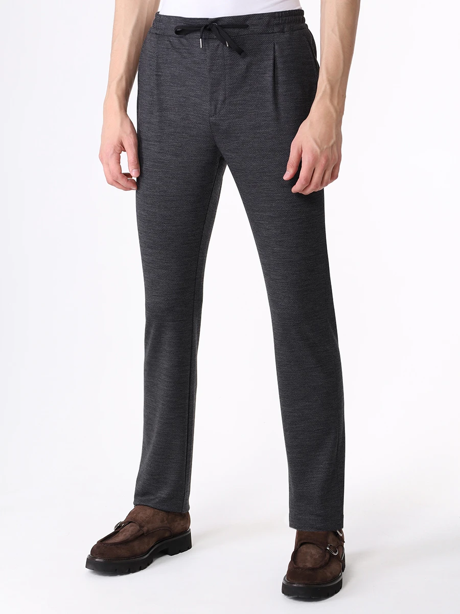 Костюм шерстяной CANALI JC02719/JC02719/112/J0147 Фактура, Темно- Серый  Фото 7