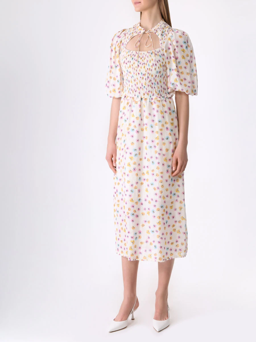 Платье из вискозы DOROTHEE SCHUMACHER 14920 4 013 Кремовый  Фото 4