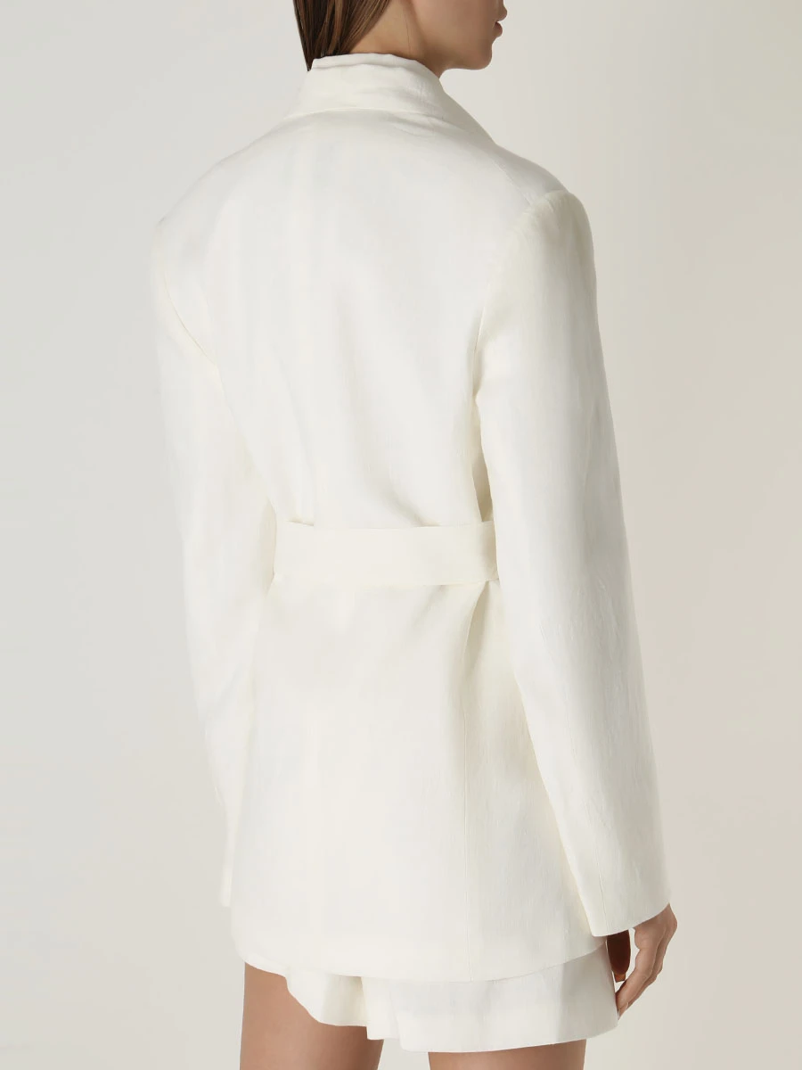Пиджак льняной FORTE DEI MARMI COUTURE 23SF6403, размер 38, цвет белый - фото 3