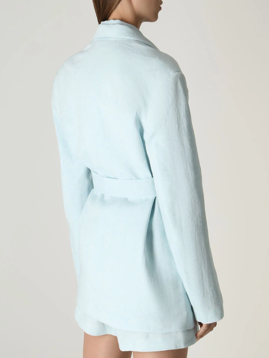 Пиджак льняной FORTE DEI MARMI COUTURE 23SF6403, размер 38, цвет голубой - фото 3