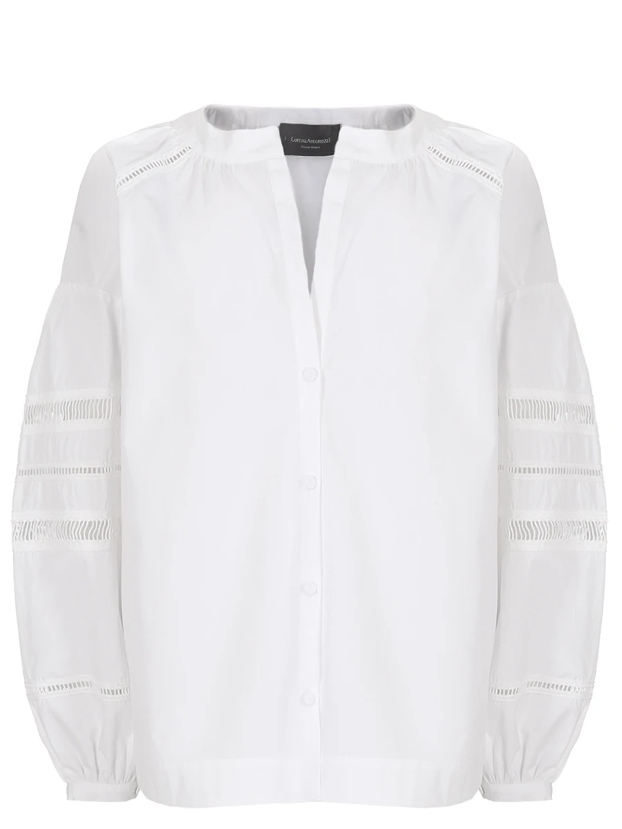 Блуза хлопковая LORENA ANTONIAZZI R2362CA26B/3434 0100, размер 40, цвет белый R2362CA26B/3434 0100 - фото 1