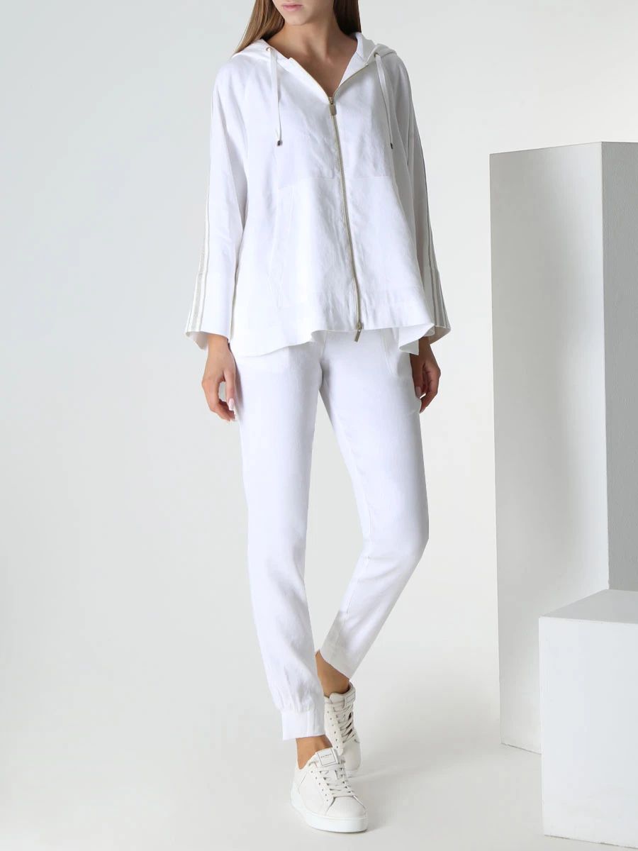 Костюм льняной LORENA ANTONIAZZI E2349CP24B/E2349PA12D/3347/0100 Белый  Фото 2