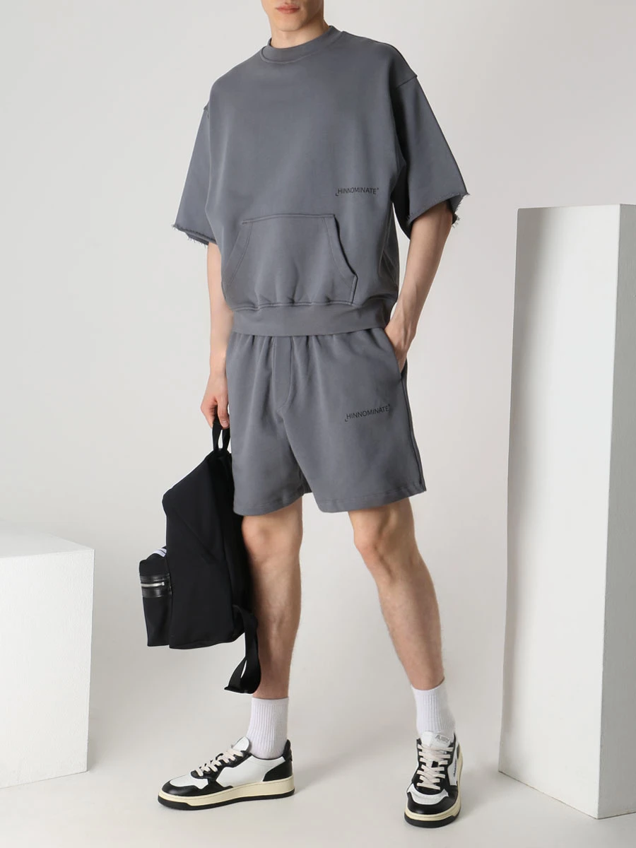 Шорты хлопковые HINNOMINATE HNM185 GRIGIO FERRO Серый  Фото 2