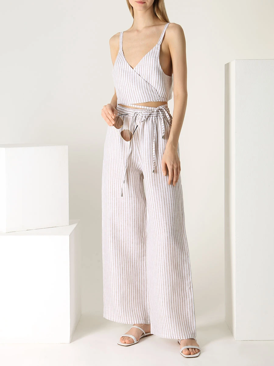 

Комплект льняной, Бежевый, 12.118 BECKY SMOCK/4065 PANTALEO PORTOFINO