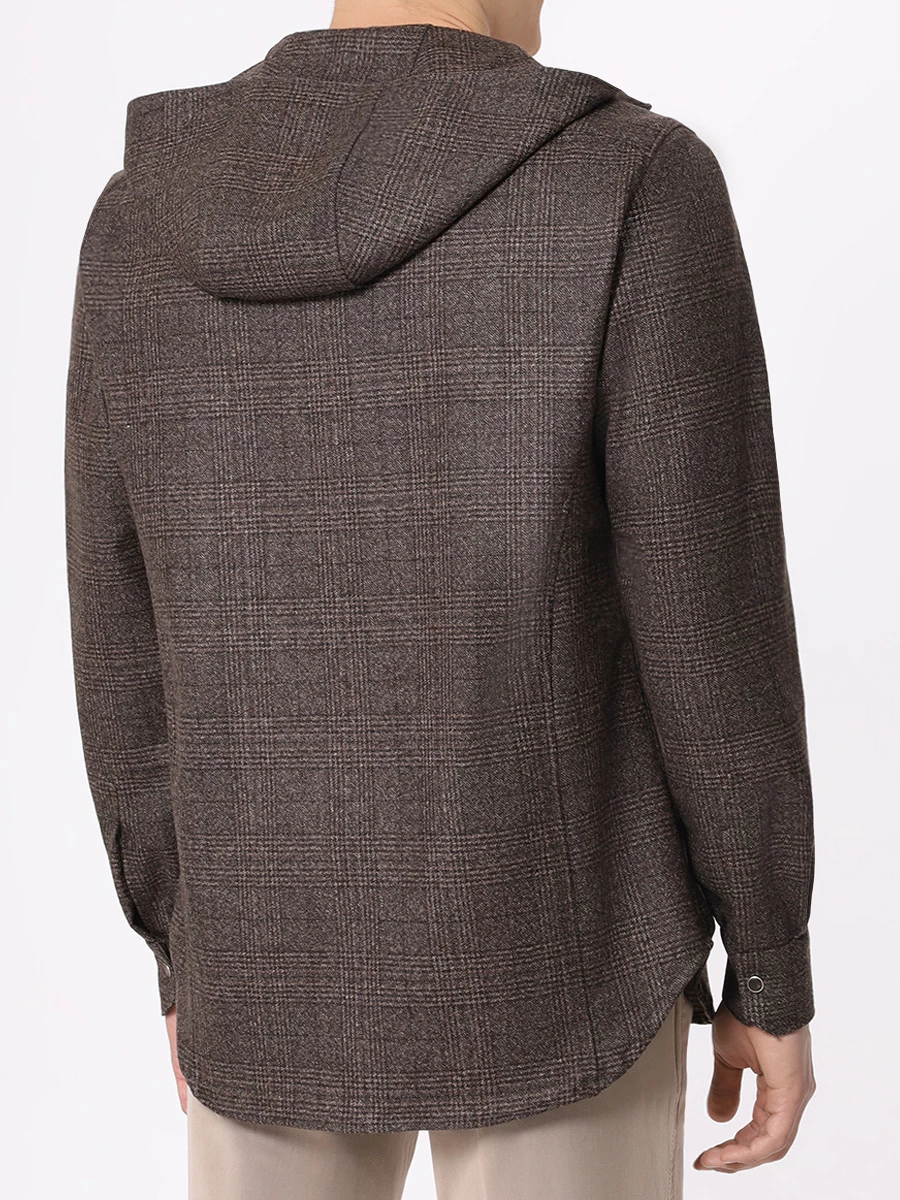 Рубашка шерстяная KITON UMCMARK0168B1000 Коричневый  Фото 3