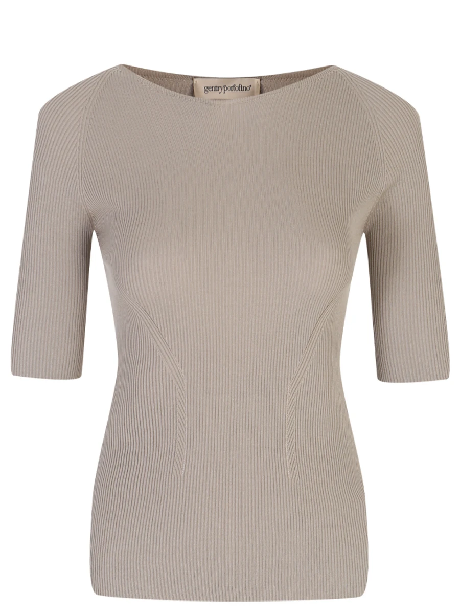 

Топ из шелка и хлопка, Коричневый, D619KY G2217