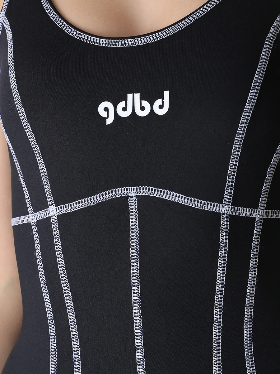 

Комбинезон спортивный с логотипом, Черный, 07-07