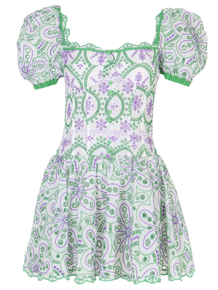 

Платье хлопковое, Зеленый, 233613