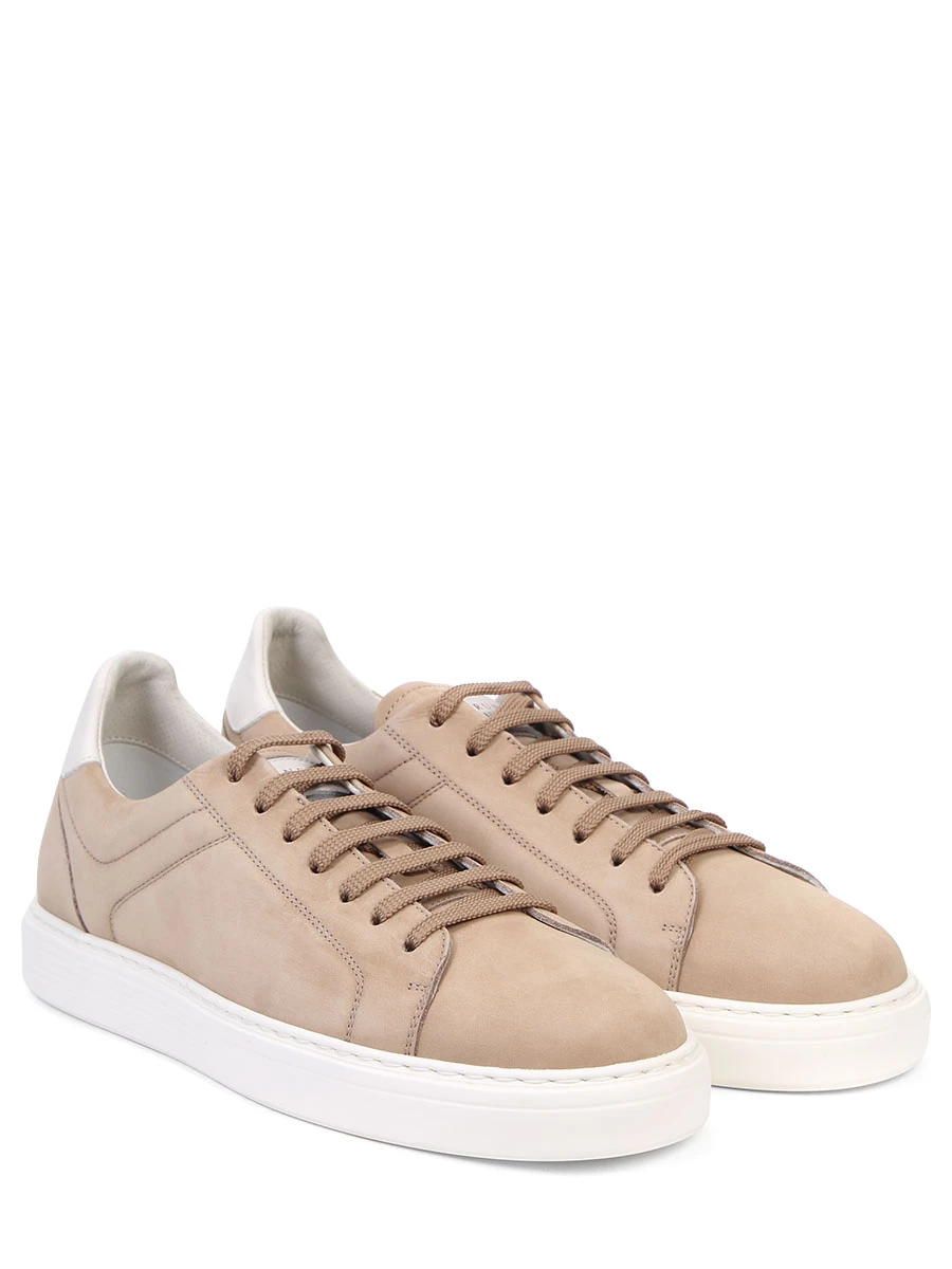 Кеды из нубука BRUNELLO CUCINELLI MZUDBB2047 CES19 Бежевый  Фото 2