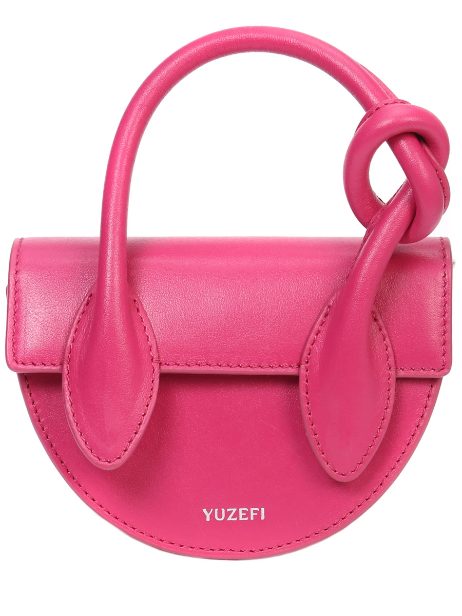 Сумка кожаная Pretzel YUZEFI YUZSS23-HB-MPRZ-L006, размер Один размер, цвет розовый - фото 1