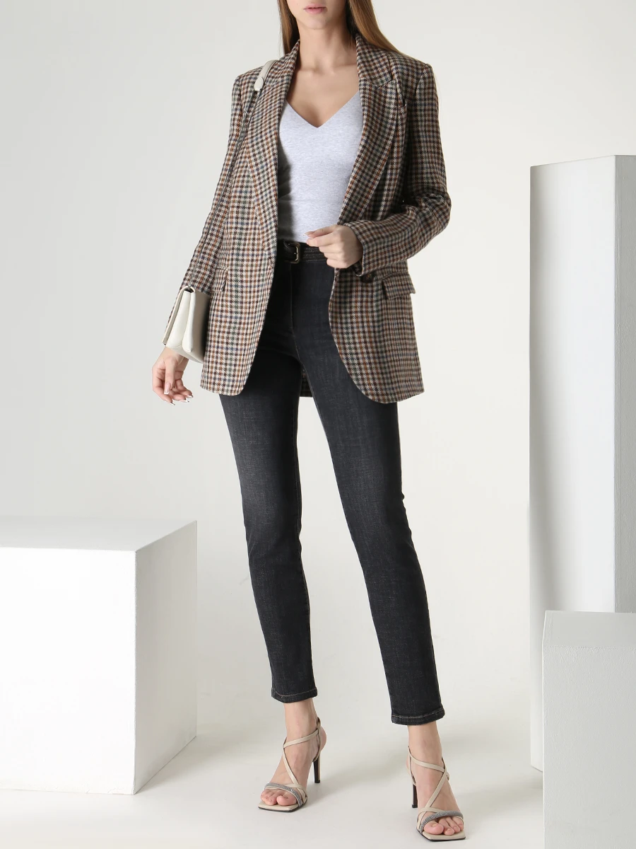Топ хлопковый BRUNELLO CUCINELLI M0T18BA702 C8003 Серый  Фото 2