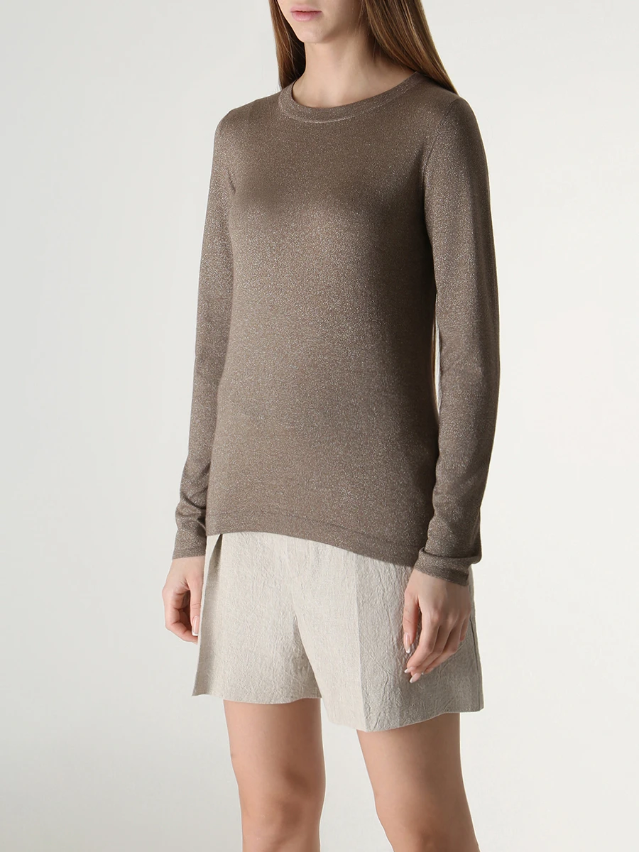 Джемпер кашемировый BRUNELLO CUCINELLI M41800000 C8727 Коричневый  Фото 4