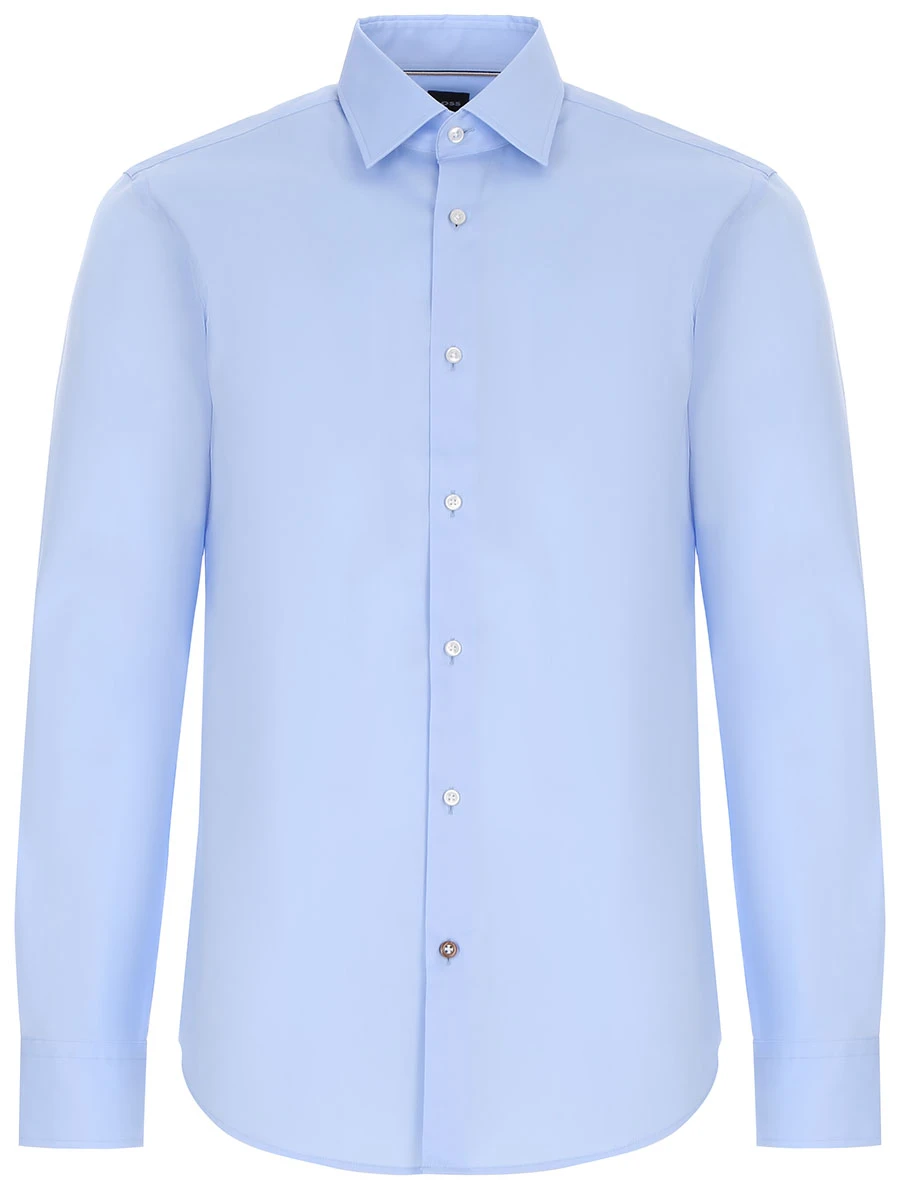 Рубашка Regular Fit хлопковая BOSS 50479943/450, размер 44, цвет голубой 50479943/450 - фото 1