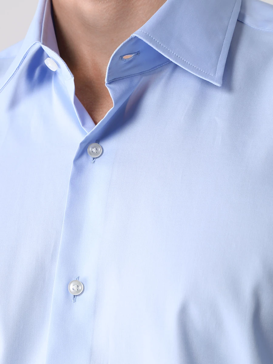 Рубашка Regular Fit хлопковая BOSS 50479943/450, размер 44, цвет голубой 50479943/450 - фото 5