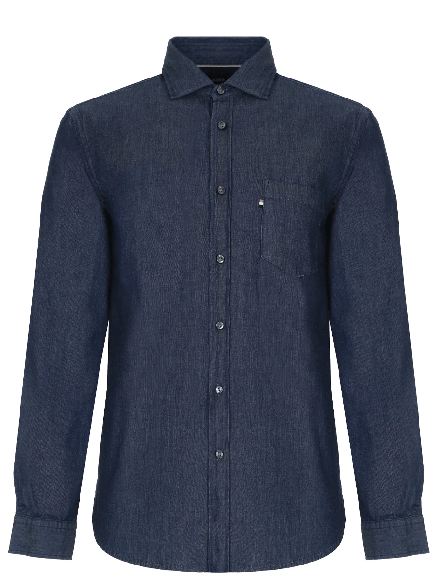 

Рубашка Slim Fit хлопковая, Синий, 50477840/404